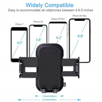 Adjustable arm mobile phone holder for car