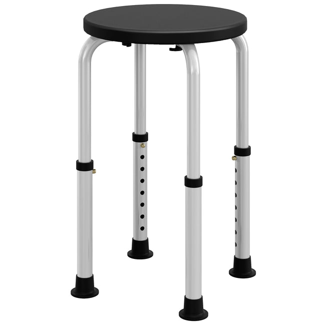 Adjustable height bath seat stool