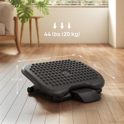 Adjustable foot rest for under office desk