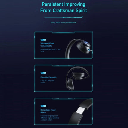 Stereo sound wireless headphones