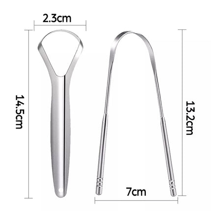 Tongue scraper for removing bad breath causing bacteria