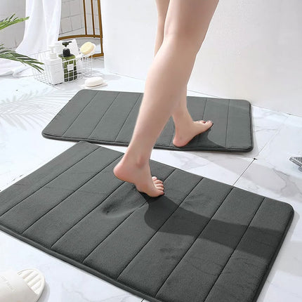 Bath mat and toilet contour rug set
