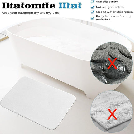 Modern bathroom with diatomite stone bath mat