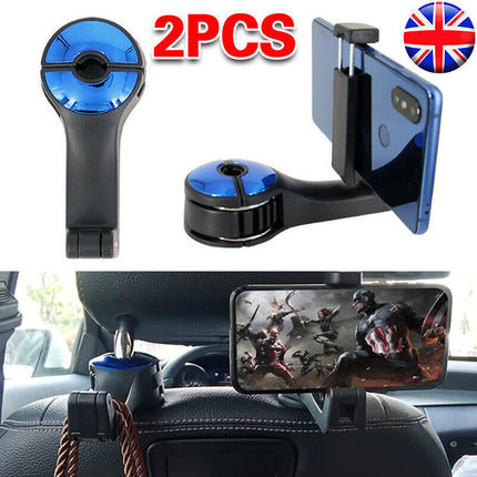 2X Car Seat Back Hooks Bag Storage Headrest Hook Hanger Phone Holder Bracket UK