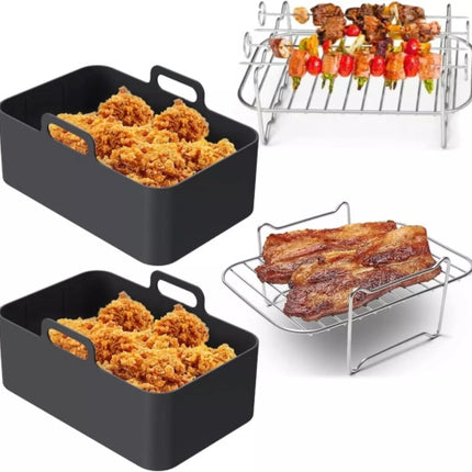 Stainless steel BBQ skewers for air fryer