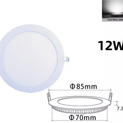 UK Ultra Slim Recessed LED Flat Panel Ceiling Spot Lights Downlights Spotlights
