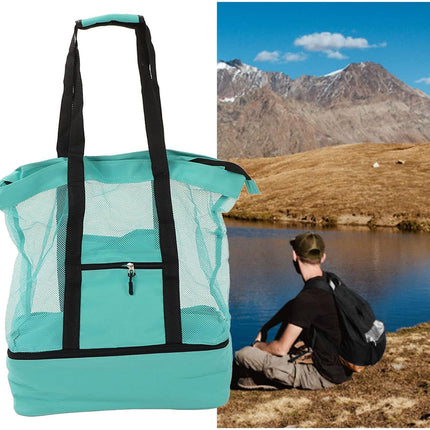 Comfortable shoulder straps on large beach tote bag