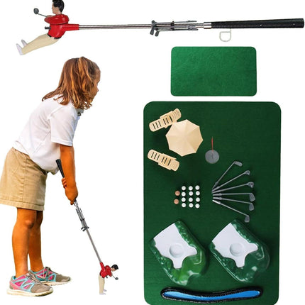 Indoor Mini Golfing Game Kit Golfs Toy Set WRed Pad Putter Early Education