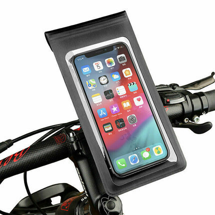 Bicycle cell phone mount for handlebars up to 6 inches