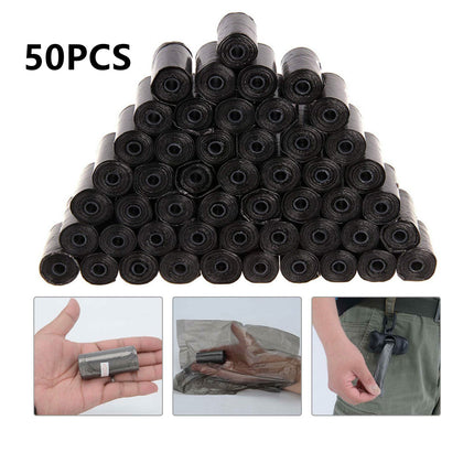Unscented biodegradable dog poop bags black