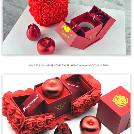 Birthday gift soap rose with necklace