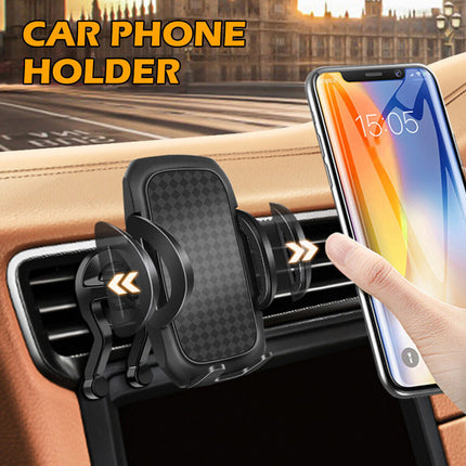 Sleek black universal mobile phone holder for car