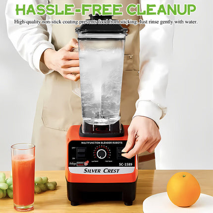 Commercial blender crushing ice