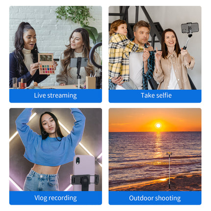 Bluetooth phone tripod stand with adjustable angle
