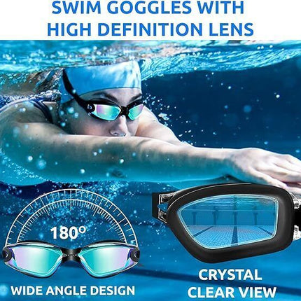 Anti Fog Swimming Goggles UV Glasses Adjustable Earbuds For Men Women  Kids