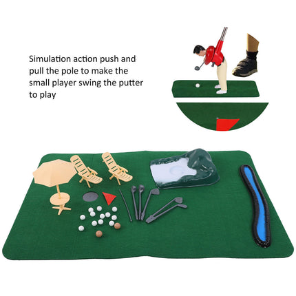 Indoor Mini Golfing Game Kit Golfs Toy Set WRed Pad Putter Early Education