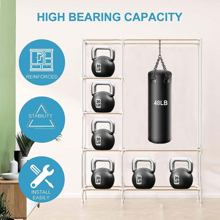 Portable Fabric Wardrobe Closet with Hanging Rail & Drawers