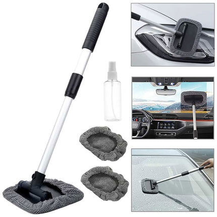 Long reach car window cleaner