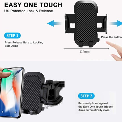 Mobile phone holder for car dashboard mounting