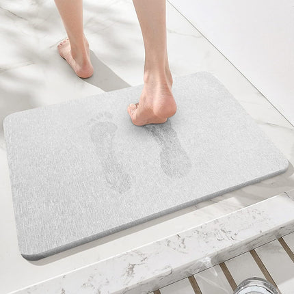 Diatomite stone bath mat quick dry grey