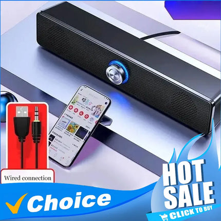DIKELANG 4D surround Bluetooth soundbar front view