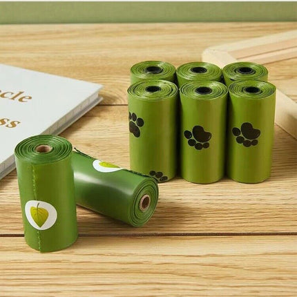 Dog poop bag rolls for daily walks