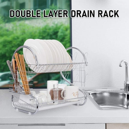 double layer dish clean drain rack