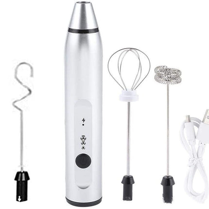 Double layer milk foam whisk head