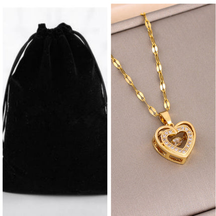 Double layer heart necklace fashion jewellery