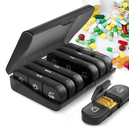 Double protection pill organiser with ABS case