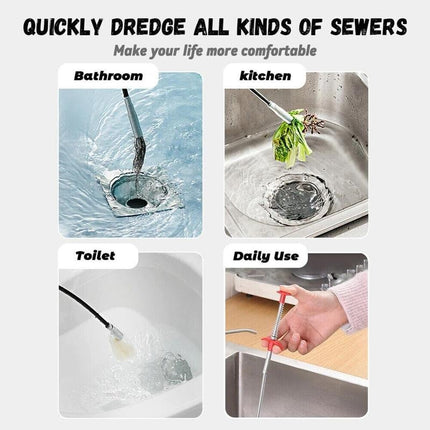 Drain snake hair clog remover