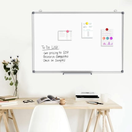 Smooth dry wipe whiteboard writing surface