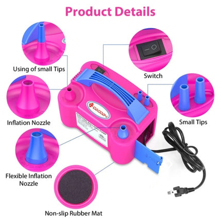 13000pa Electric Balloon Inflator With Dual Nozzle Party Air Blower Xmas UK