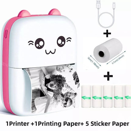 Mini Pocket Thermal Printer Bluetooth Mobile Phone Photos Label Printing Machine