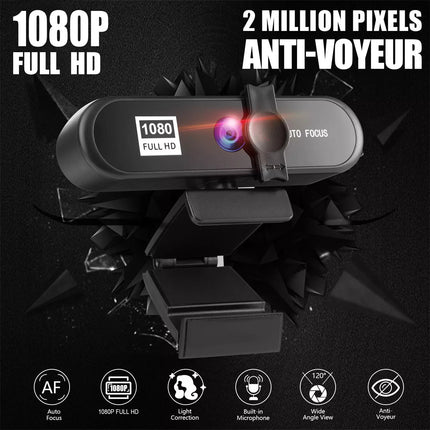 Full HD 1080P USB Webcams Camera Auto Focus With Microphone For PC Laptop Live