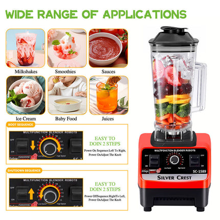 Commercial 6Blade Blender Food Mixer Processor Juicer Ice Crusher Smoothie Maker