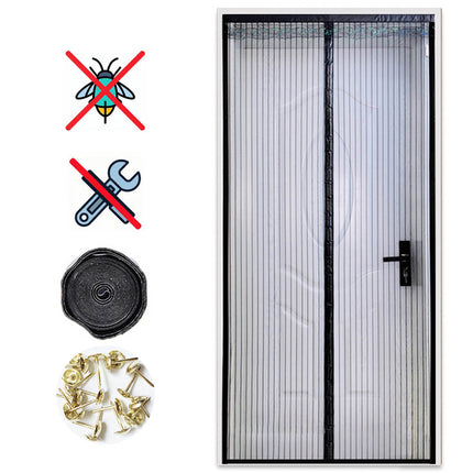 Easy installation magnetic fly screen door