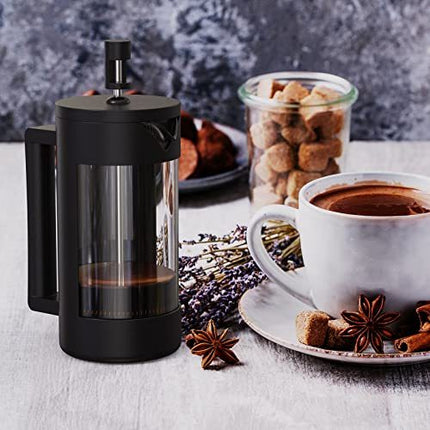 Easy press handle French press coffee maker