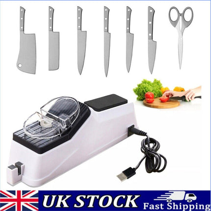 Easy to use one-touch electric knife sharpener