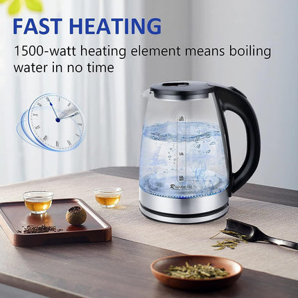 Water boiler electric kettle with LED heating light