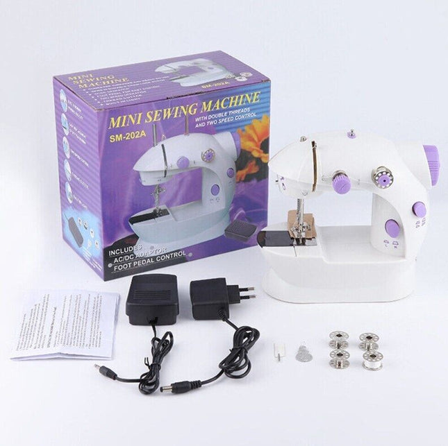 Electric sewing machine with power adopters