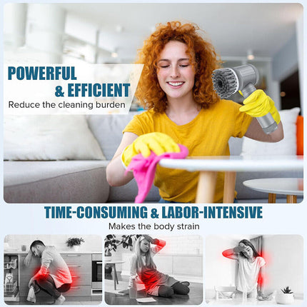 ergonomic electric scrubbing brush handle