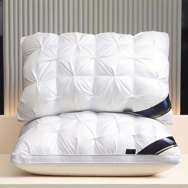 2PCS Ergonomic Adjustable Sleep Pillows – Luxury Neck Support Bed Pillows