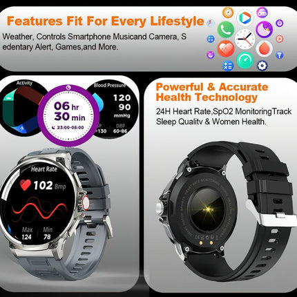 V69 smartwatch tracking steps, calories, and sports activity