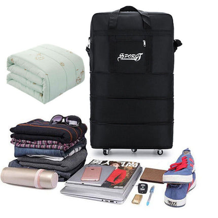 Expandable large travel bag for extra packing space