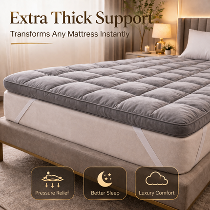 Thick Hotel Quality Mattress Topper – Soft Microfibre Bed Topper UK
