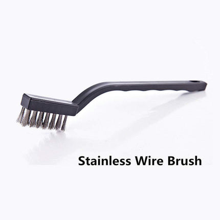 10x Small Wire Brush Set Stainless Steel Wire Brush DIY Paint Rust-Remover Tool