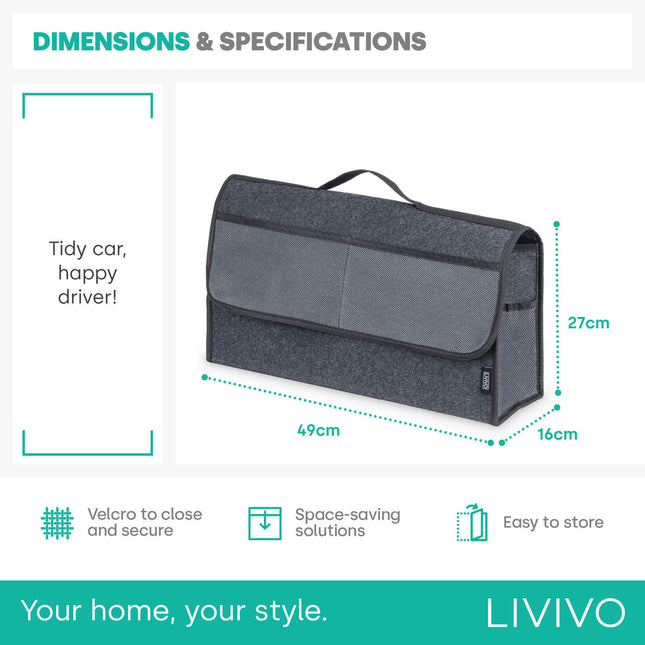 Portable Car Storage Box Foldable Car Trunk Storage Bag Storage Organiser Bag Bug