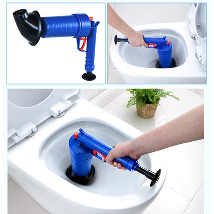 Fast drain clearing plunger for bathroom and kitchen