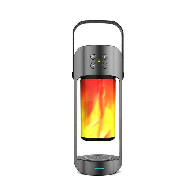 Flame speaker wireless charging top